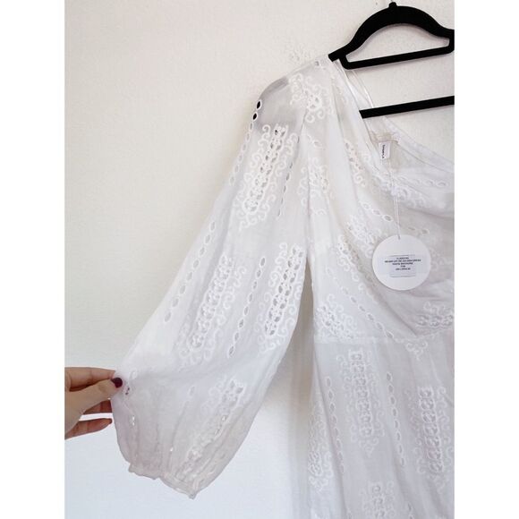 Talulah Never Let me Go Linen Midi dress in white - Picture 8 of 13